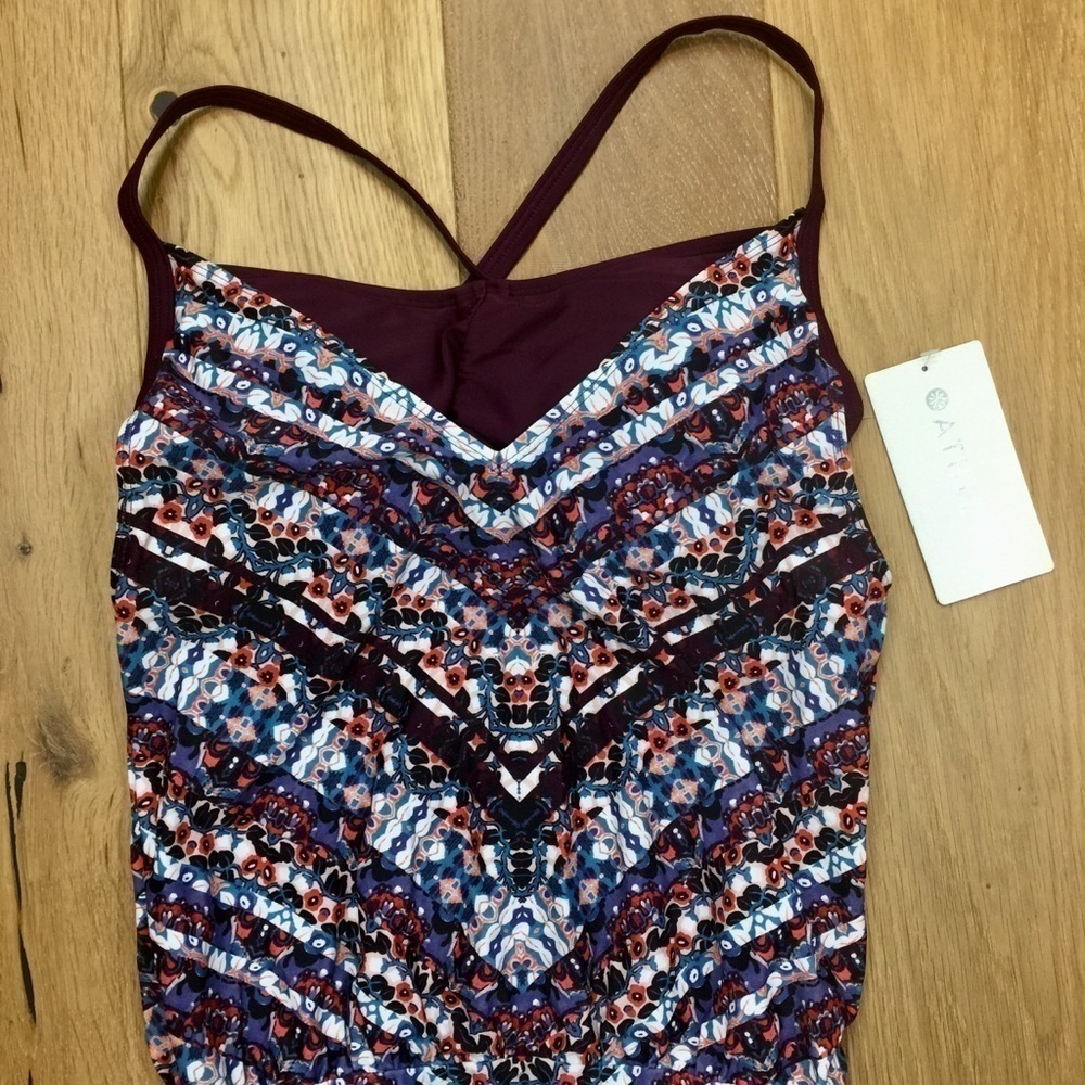 Athleta Marrakesh Side Scrunch Tankini Swim Top - Picture 5 of 11